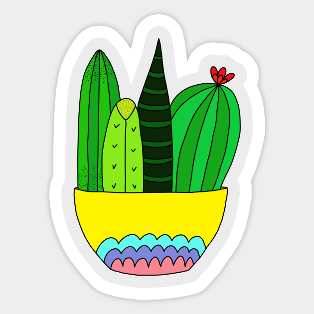 Cute Cactus Design #52: Cactus Succulent Arrangement Sticker by DreamCactus